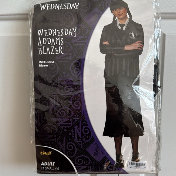 Wednesday Addams Nevermore Academy Blazer Jacket and Tie Adult Costume Cosplay - Picture 2 of 6